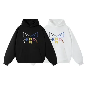 Designer Super Clone Fendi Hoodie Black