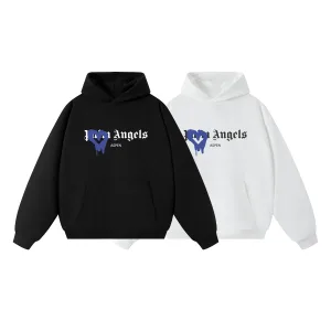 High Quality Palm Angels Hoodie Blue