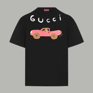 Luxury Gucci Short Sleeves Red Cotton Pure