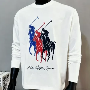 AAA Ralph Lauren Short-Sleeved T-Shirt Ash Cotton Pure