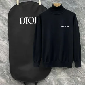 Luxury Dior Outerwear Black Wool Blend Winter