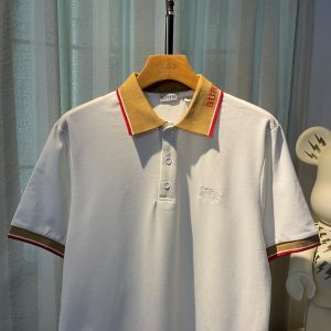 Designer Burberry Cotton Short-Sleeved Polo Shirt