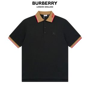 Designer High Quality Burberry Cotton Short-Sleeved Polo Shirt