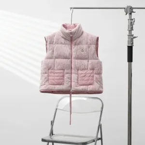 AAA Super Clone Moncler Vest Pink Wool Down